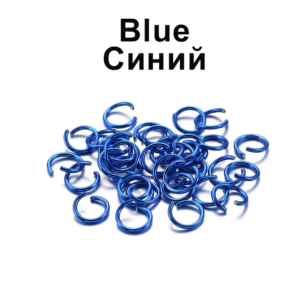 300pcs/lot 6 8 10 mm Metal Jump Rings Open Jump Rings Colorful Split Rings Connectors For Diy Jewelry Finding Making Supplies