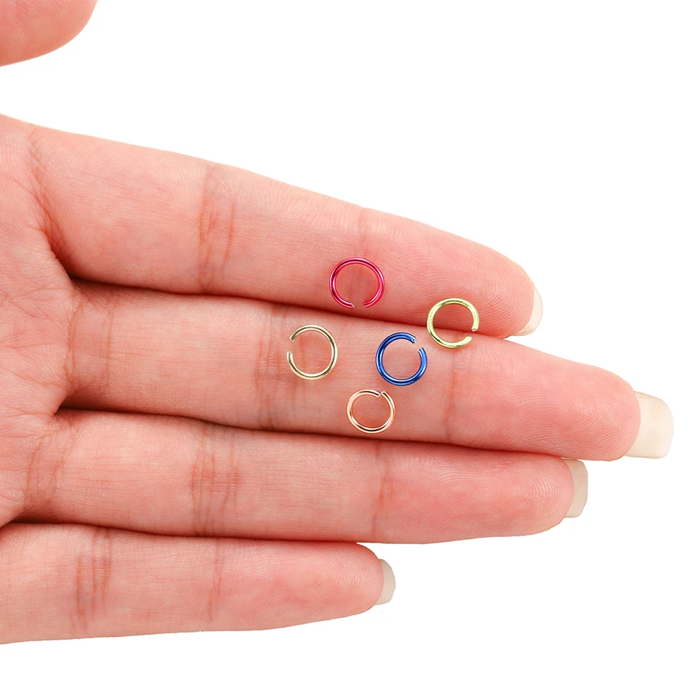 300pcs/lot 6 8 10 mm Metal Jump Rings Open Jump Rings Colorful Split Rings Connectors For Diy Jewelry Finding Making Supplies