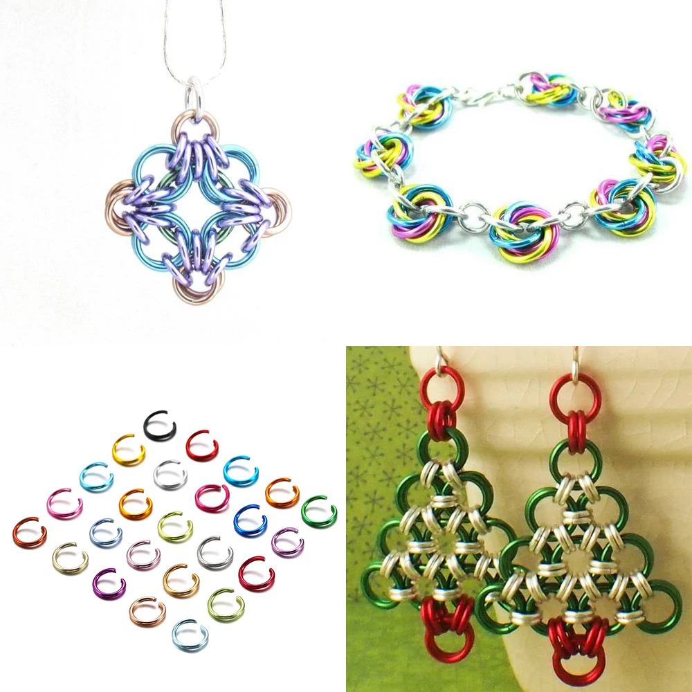 300pcs/lot 6 8 10 mm Metal Jump Rings Open Jump Rings Colorful Split Rings Connectors For Diy Jewelry Finding Making Supplies
