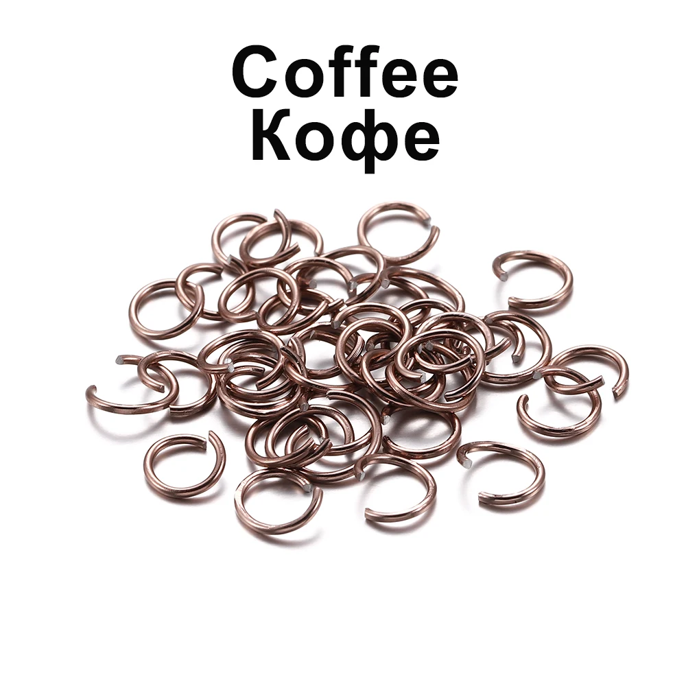 300pcs/lot 6 8 10 mm Metal Jump Rings Open Jump Rings Colorful Split Rings Connectors For Diy Jewelry Finding Making Supplies