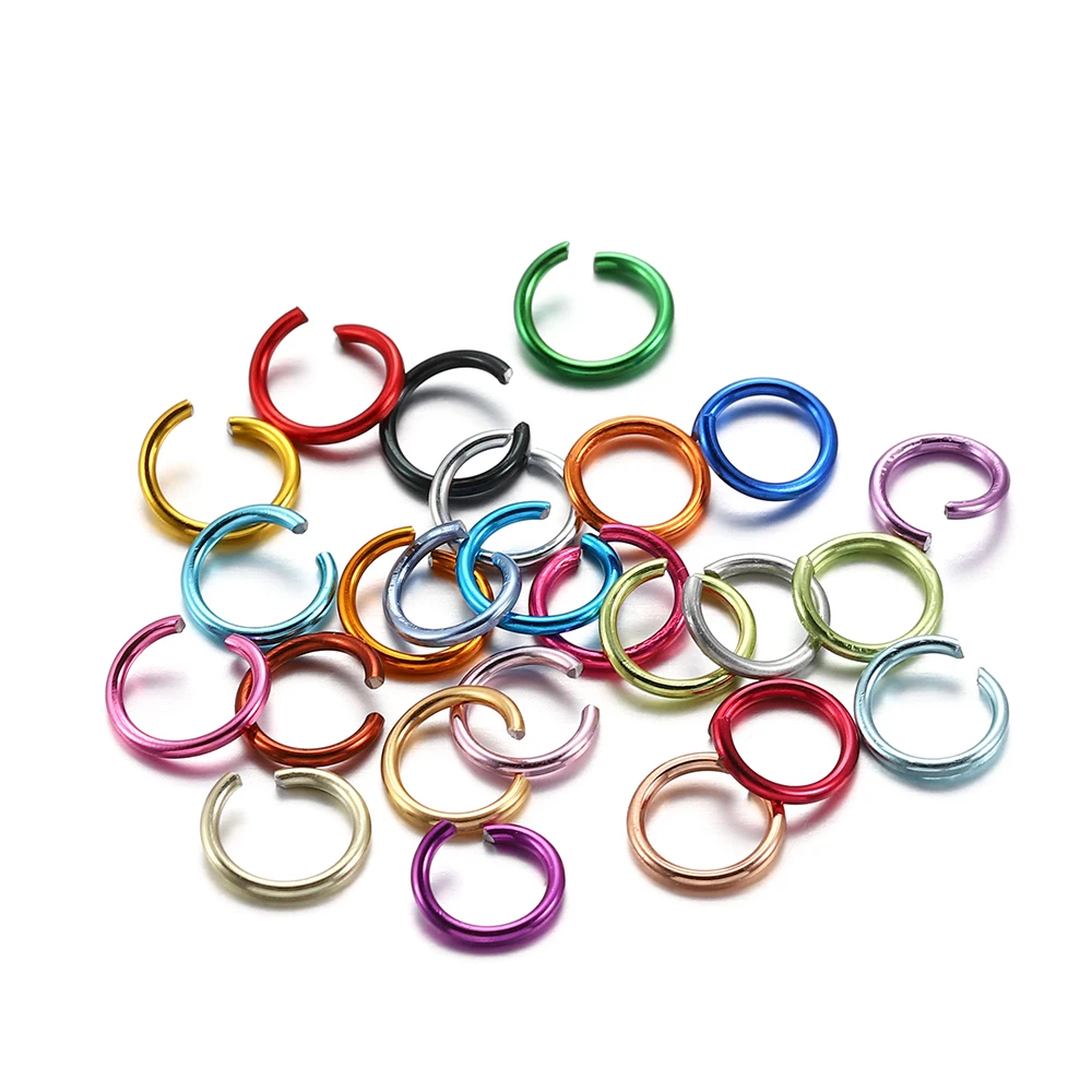 300pcs/lot 6 8 10 mm Metal Jump Rings Open Jump Rings Colorful Split Rings Connectors For Diy Jewelry Finding Making Supplies