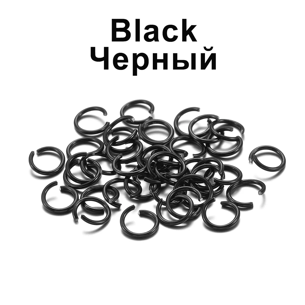 300pcs/lot 6 8 10 mm Metal Jump Rings Open Jump Rings Colorful Split Rings Connectors For Diy Jewelry Finding Making Supplies