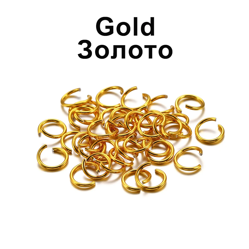 300pcs/lot 6 8 10 mm Metal Jump Rings Open Jump Rings Colorful Split Rings Connectors For Diy Jewelry Finding Making Supplies