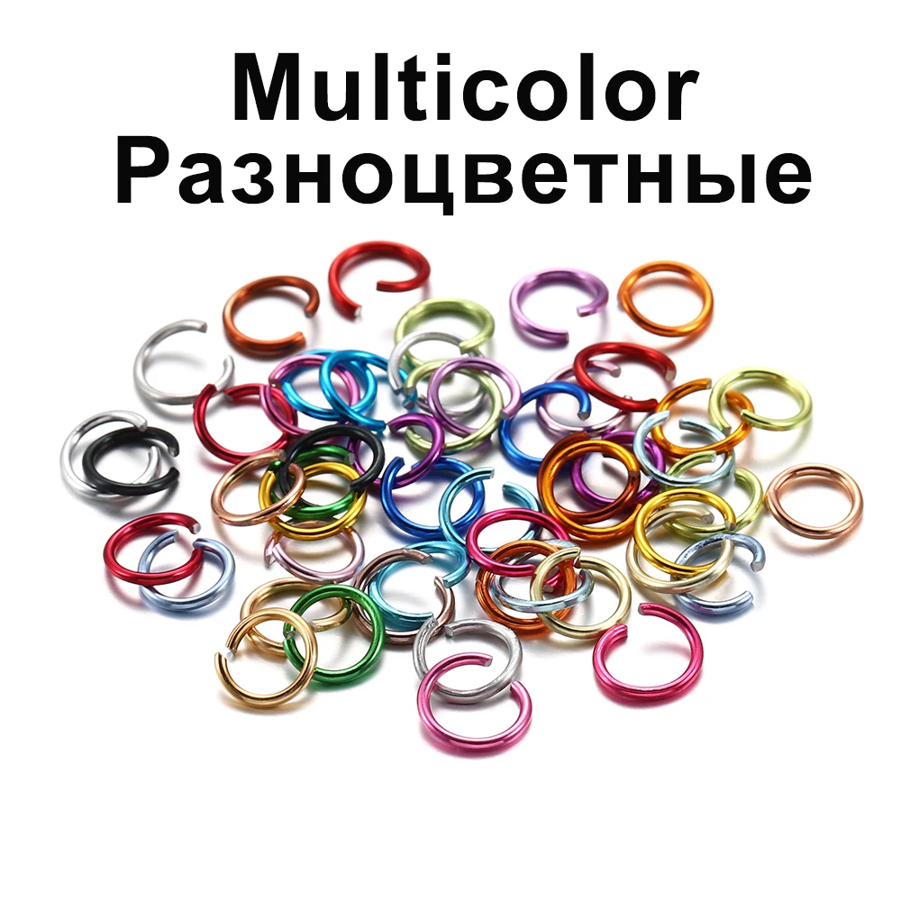 300pcs/lot 6 8 10 mm Metal Jump Rings Open Jump Rings Colorful Split Rings Connectors For Diy Jewelry Finding Making Supplies