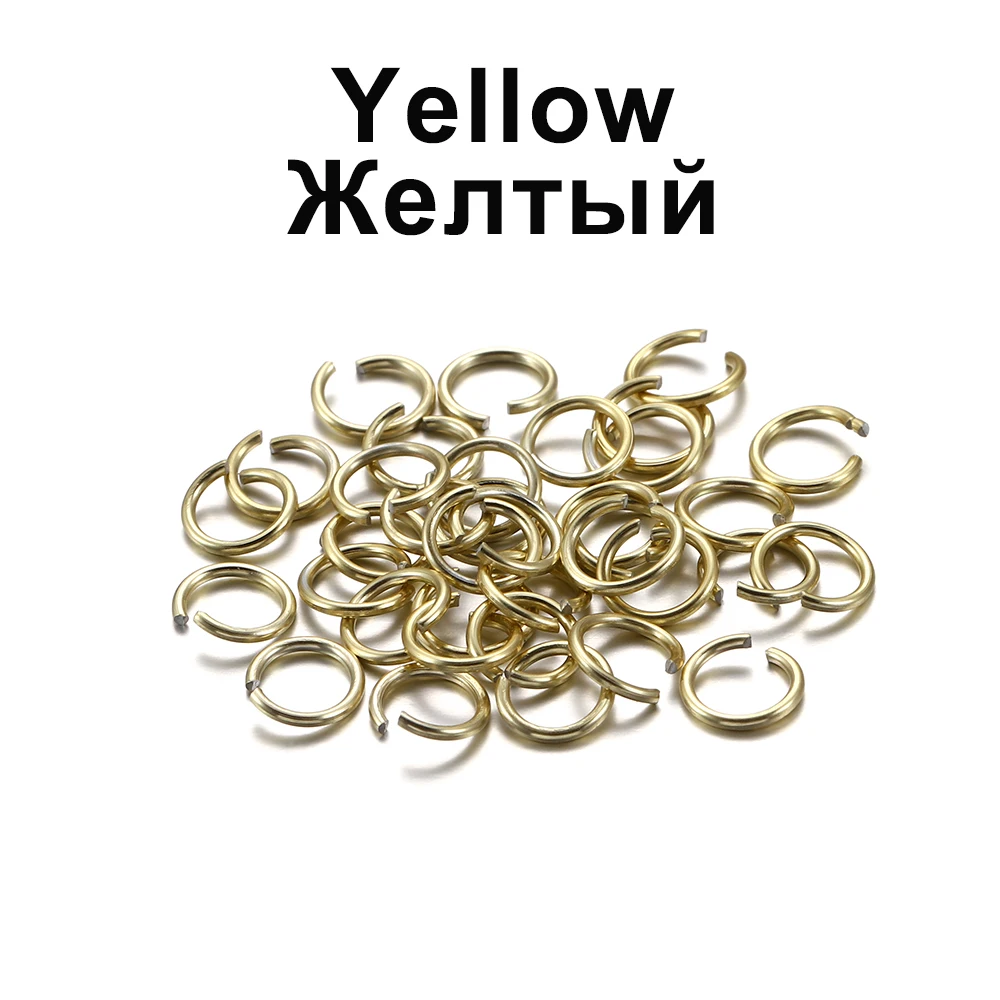 300pcs/lot 6 8 10 mm Metal Jump Rings Open Jump Rings Colorful Split Rings Connectors For Diy Jewelry Finding Making Supplies