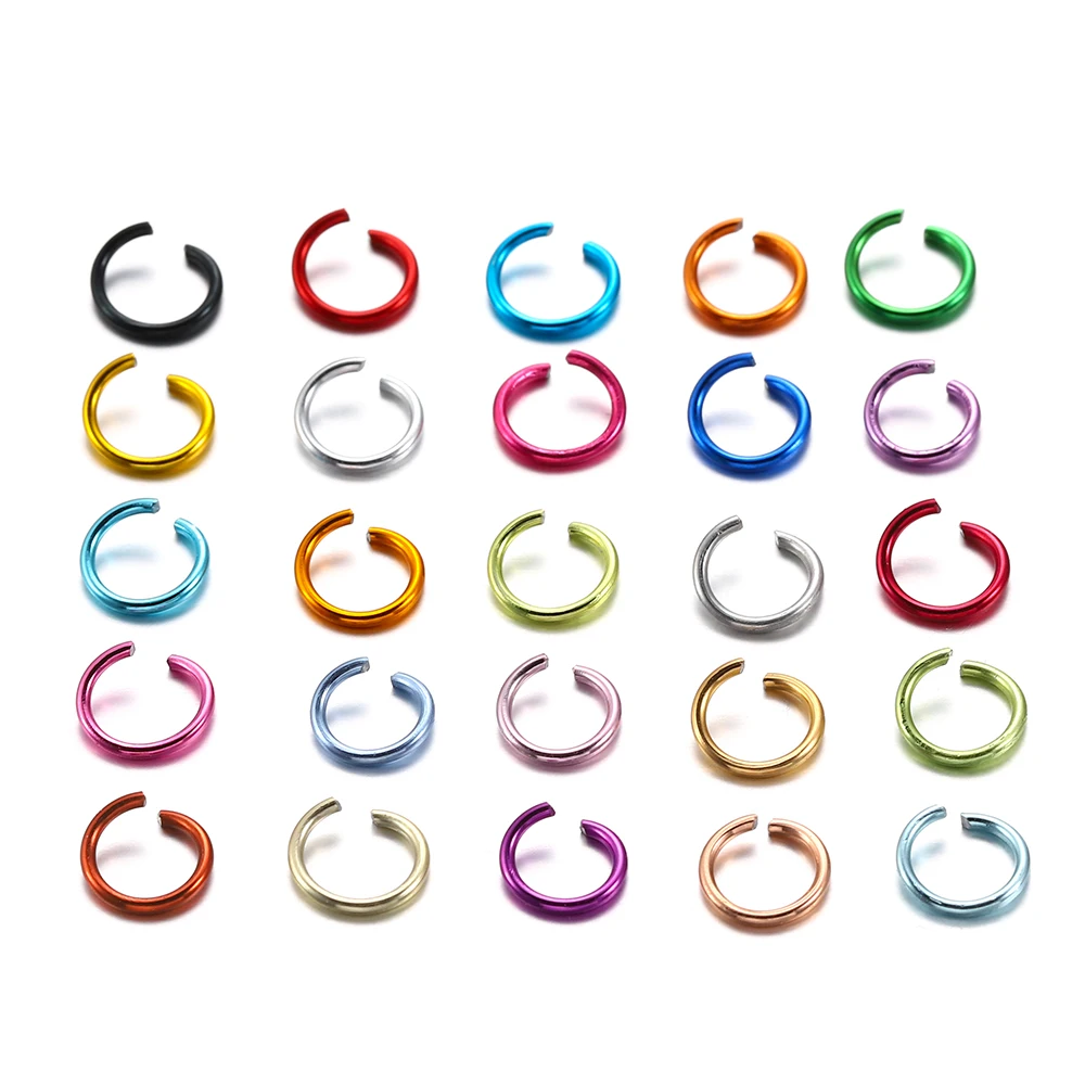 300pcs/lot 6 8 10 mm Metal Jump Rings Open Jump Rings Colorful Split Rings Connectors For Diy Jewelry Finding Making Supplies