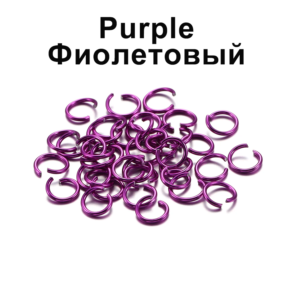 300pcs/lot 6 8 10 mm Metal Jump Rings Open Jump Rings Colorful Split Rings Connectors For Diy Jewelry Finding Making Supplies