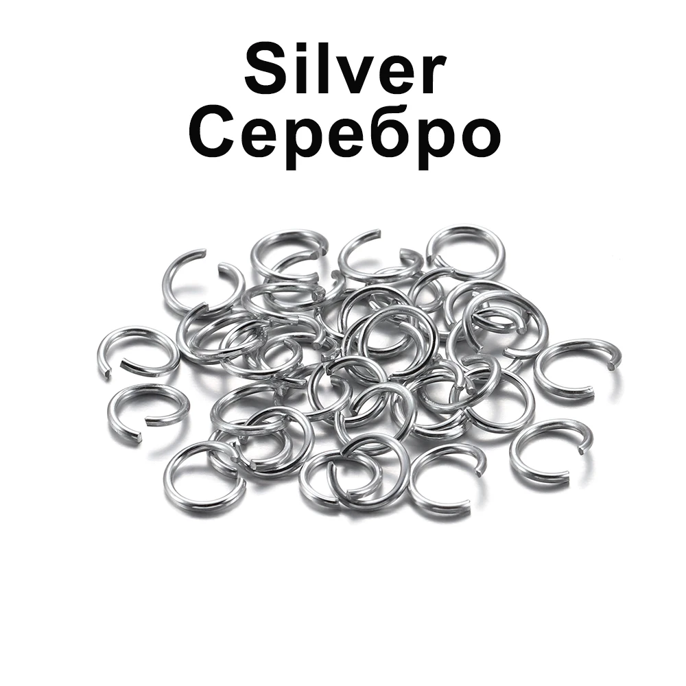 300pcs/lot 6 8 10 mm Metal Jump Rings Open Jump Rings Colorful Split Rings Connectors For Diy Jewelry Finding Making Supplies