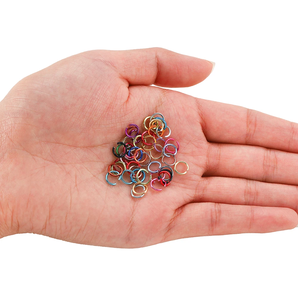 300pcs/lot 6 8 10 mm Metal Jump Rings Open Jump Rings Colorful Split Rings Connectors For Diy Jewelry Finding Making Supplies