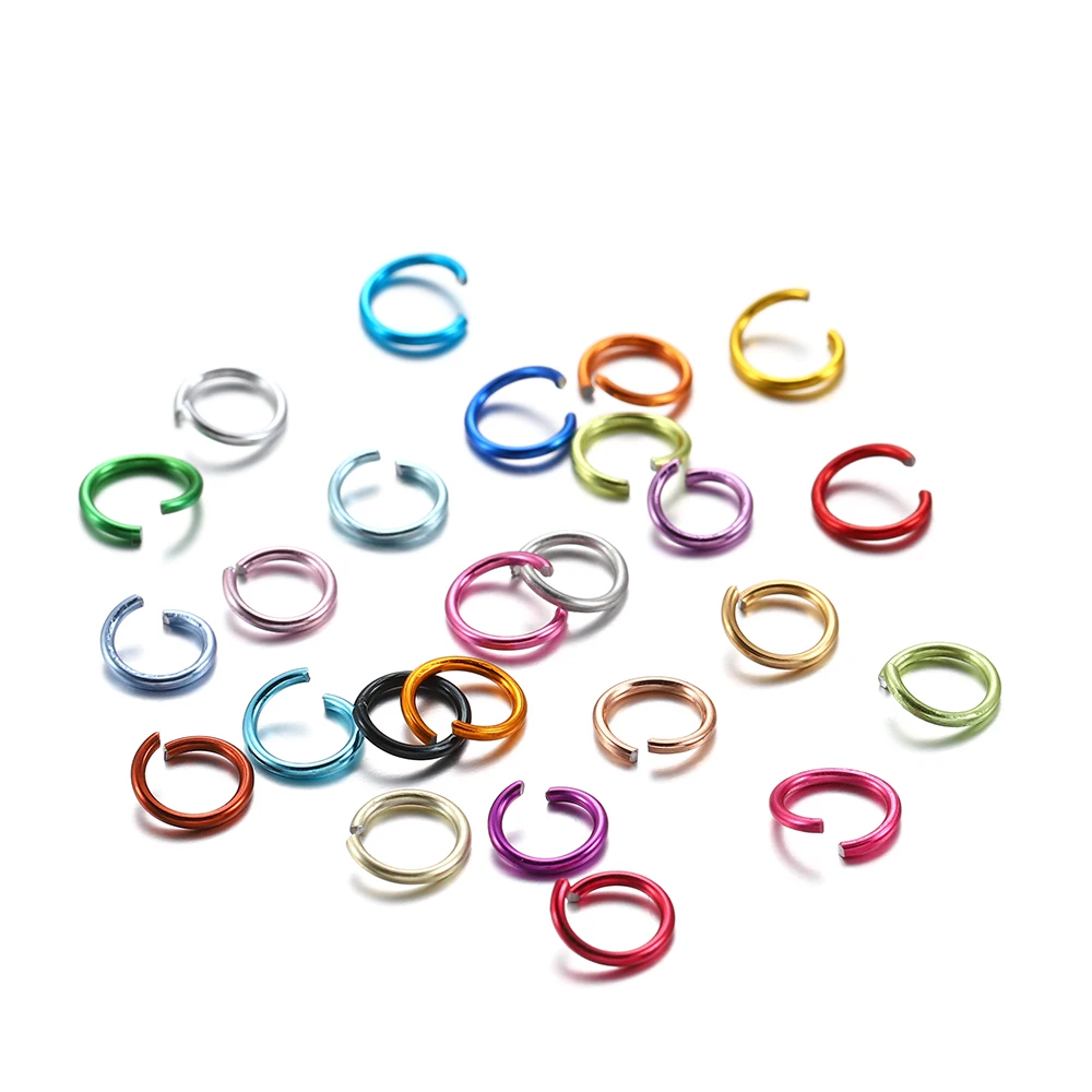 300pcs/lot 6 8 10 mm Metal Jump Rings Open Jump Rings Colorful Split Rings Connectors For Diy Jewelry Finding Making Supplies