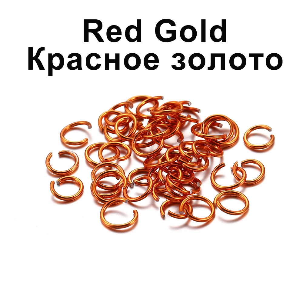 300pcs/lot 6 8 10 mm Metal Jump Rings Open Jump Rings Colorful Split Rings Connectors For Diy Jewelry Finding Making Supplies