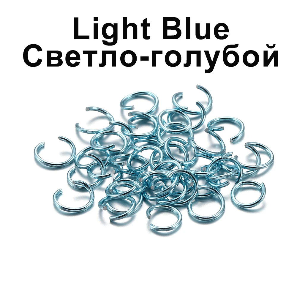 300pcs/lot 6 8 10 mm Metal Jump Rings Open Jump Rings Colorful Split Rings Connectors For Diy Jewelry Finding Making Supplies