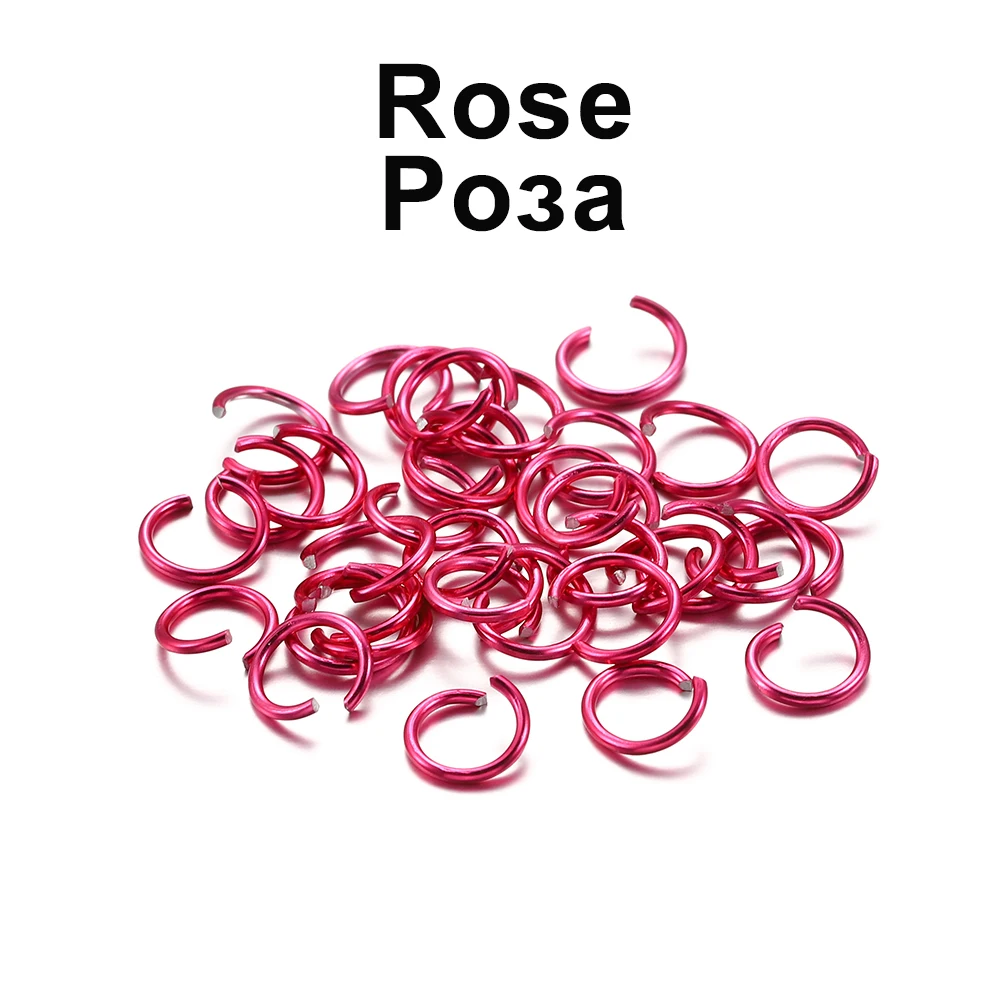300pcs/lot 6 8 10 mm Metal Jump Rings Open Jump Rings Colorful Split Rings Connectors For Diy Jewelry Finding Making Supplies