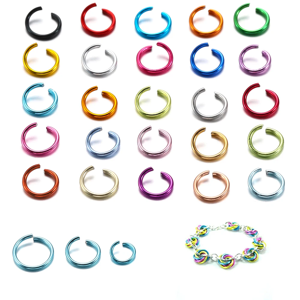 300pcs/lot 6 8 10 mm Metal Jump Rings Open Jump Rings Colorful Split Rings Connectors For Diy Jewelry Finding Making Supplies