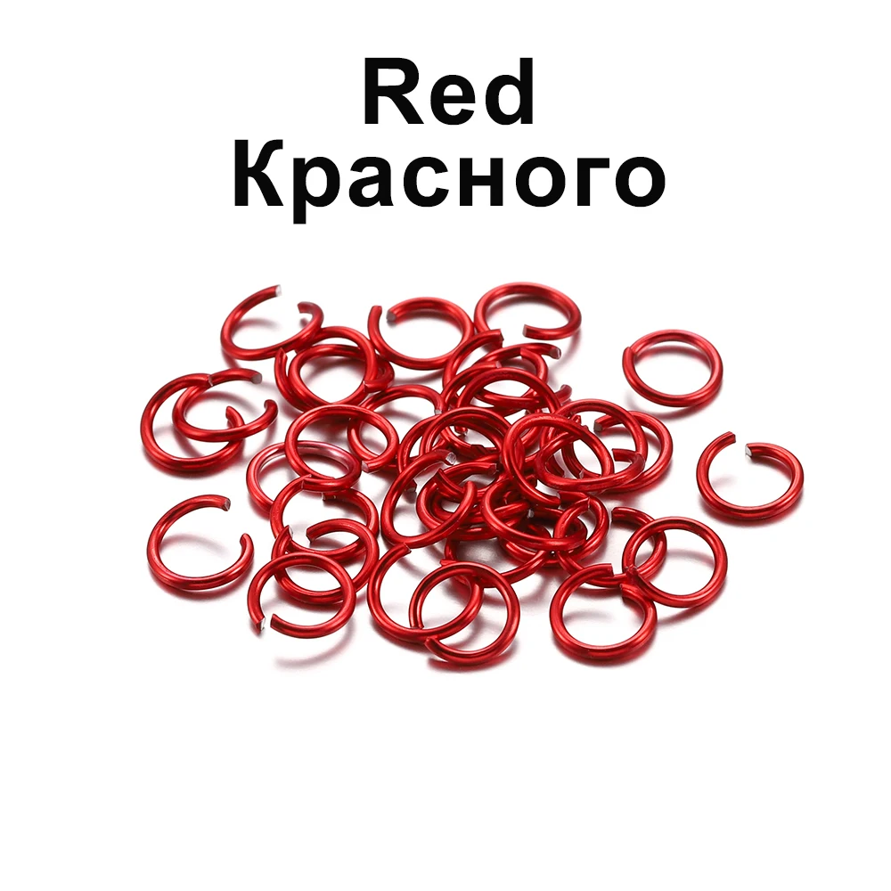 300pcs/lot 6 8 10 mm Metal Jump Rings Open Jump Rings Colorful Split Rings Connectors For Diy Jewelry Finding Making Supplies