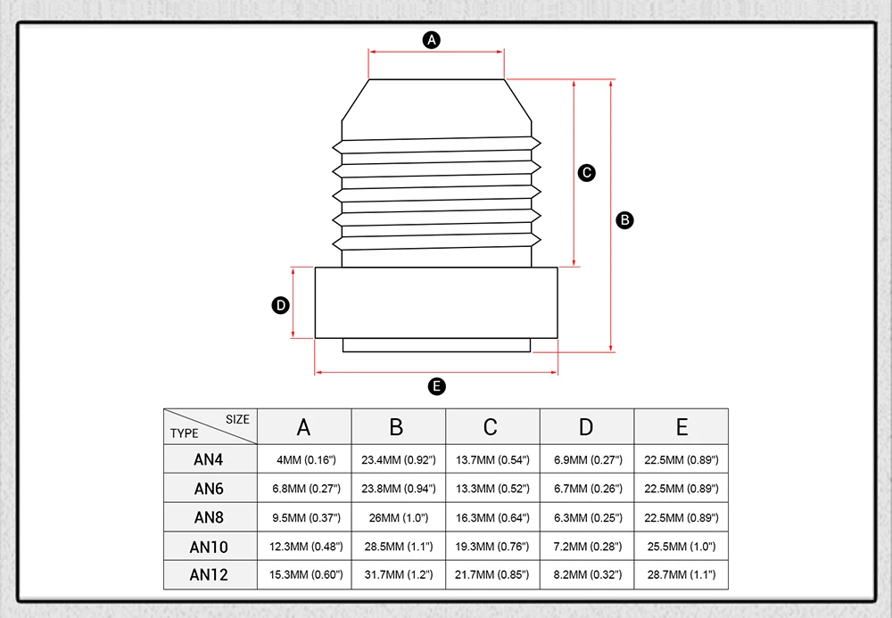 Top Quality Aluminum AN4 6 8 10 12 AN Straight Male Weld Fitting Adapter Weld Bung Nitrous Hose Fitting Silver