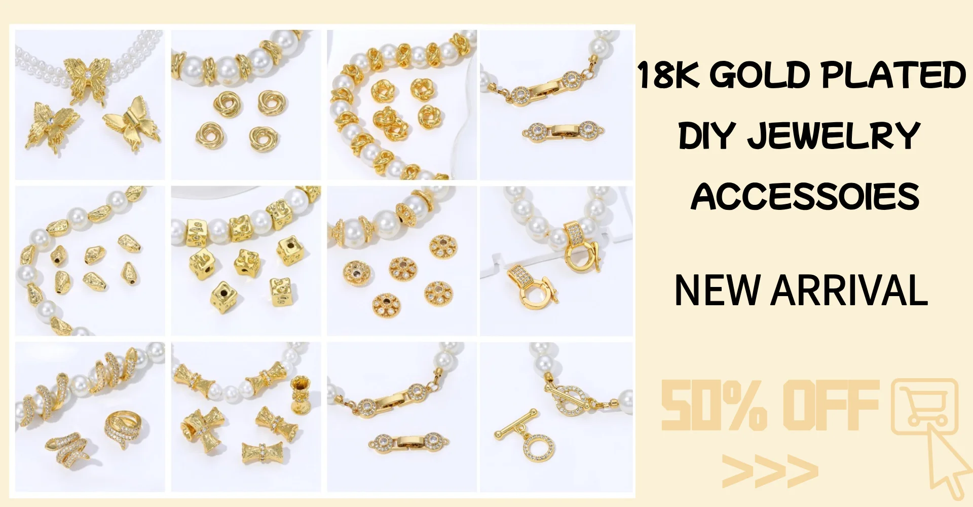 Supplies For Jewelry 14K Real Gold Plated Flat Head Pins DIY Jewellery Making Components 50pcs/lot Promotion