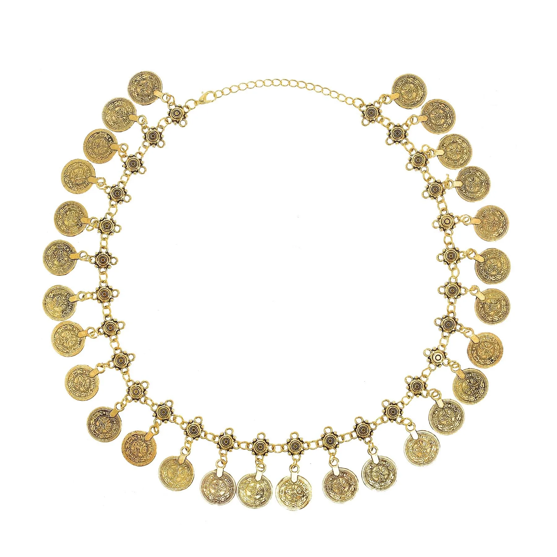 Bohemian Women Gypsy Pakistan Gold Silver Color Coin Tassel Necklace Classic Vintage Turkish Indian Ethnic Afghan Dress Jewelry