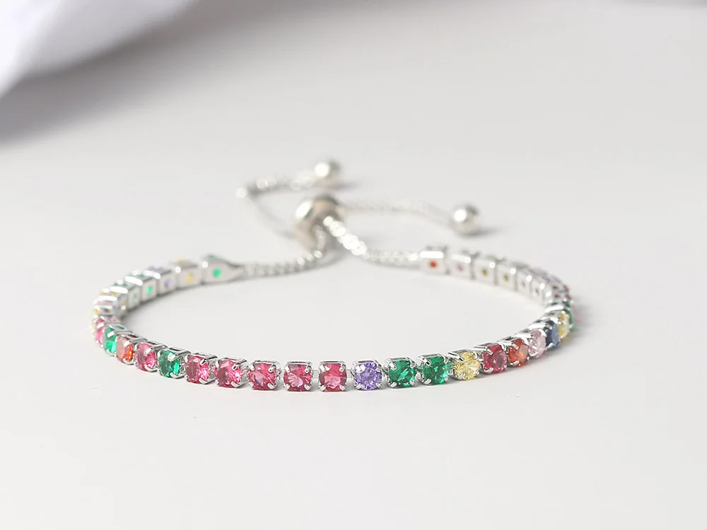 ZHOUYANG Tennis Bracelets For Women Sparking Zircon Jewerlly Rose Gold Color Handmade Friends Gift Cute Jewelry Wholesale H017