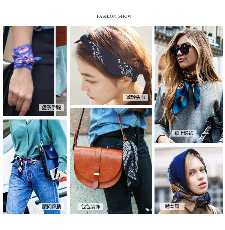 2025 New Style Fashion Ribbon Narrow Silk Scarf Women Small Long Decorative Hair Band Printed Silk Skinny Scarf Neckerchief