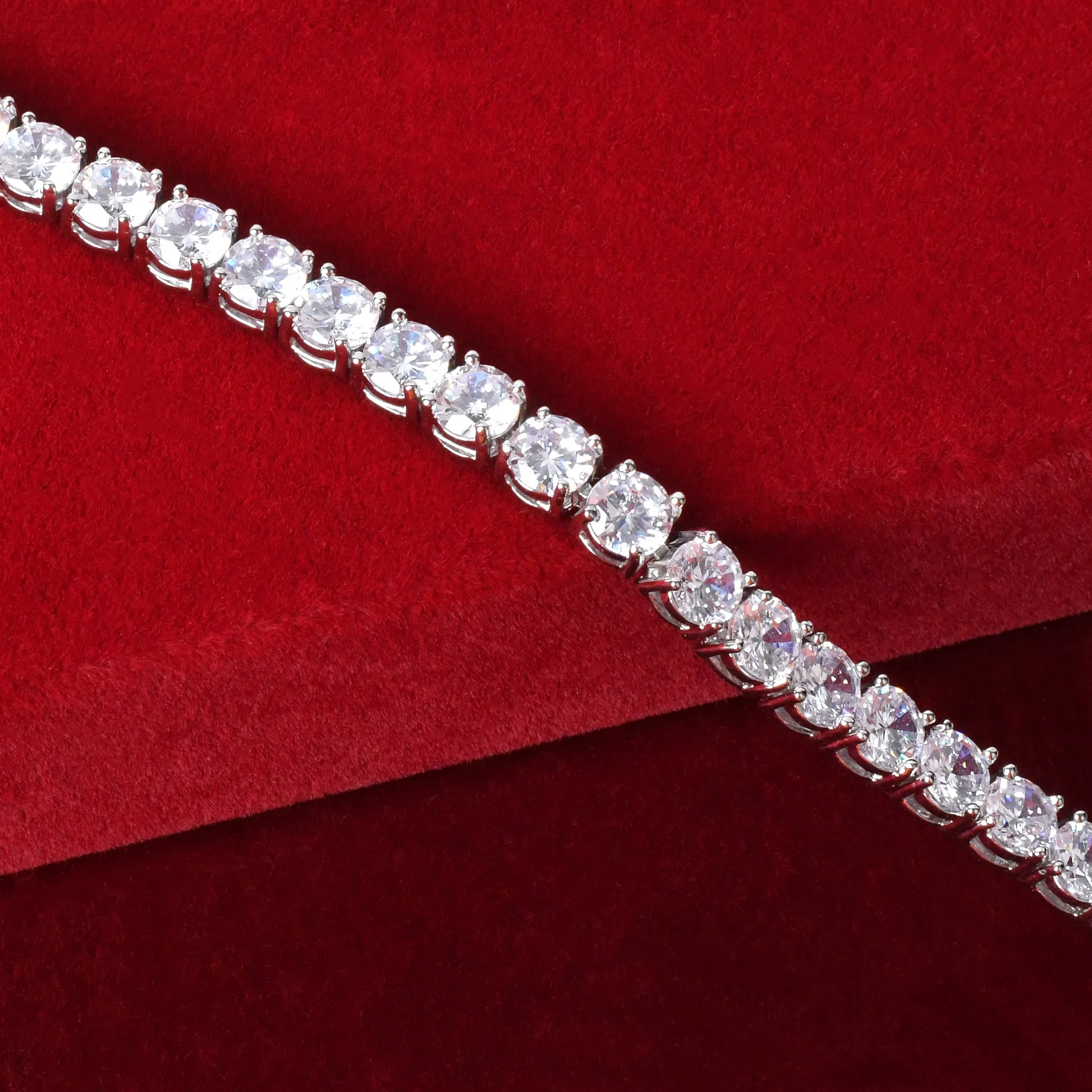 Aokaishen Tennis Bracelet for Men AAAAA Cubic Zirconia Hip Hop Jewelry Gold Color CZ Link Birthday Gift 2022 Trend