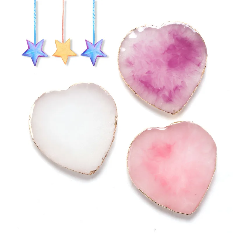 Resin Agate Stone Nail Color Palette Gel Polish Pallet Mixing Drawing Paint Plate DIY Nail Art Display Shelf Manicure Tools