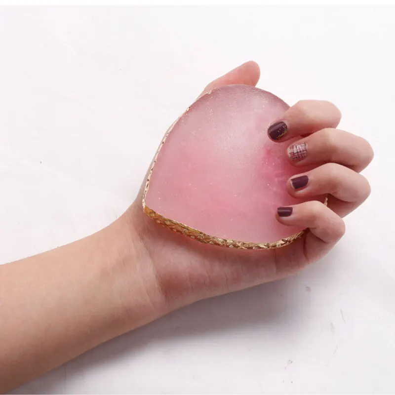 Resin Agate Stone Nail Color Palette Gel Polish Pallet Mixing Drawing Paint Plate DIY Nail Art Display Shelf Manicure Tools