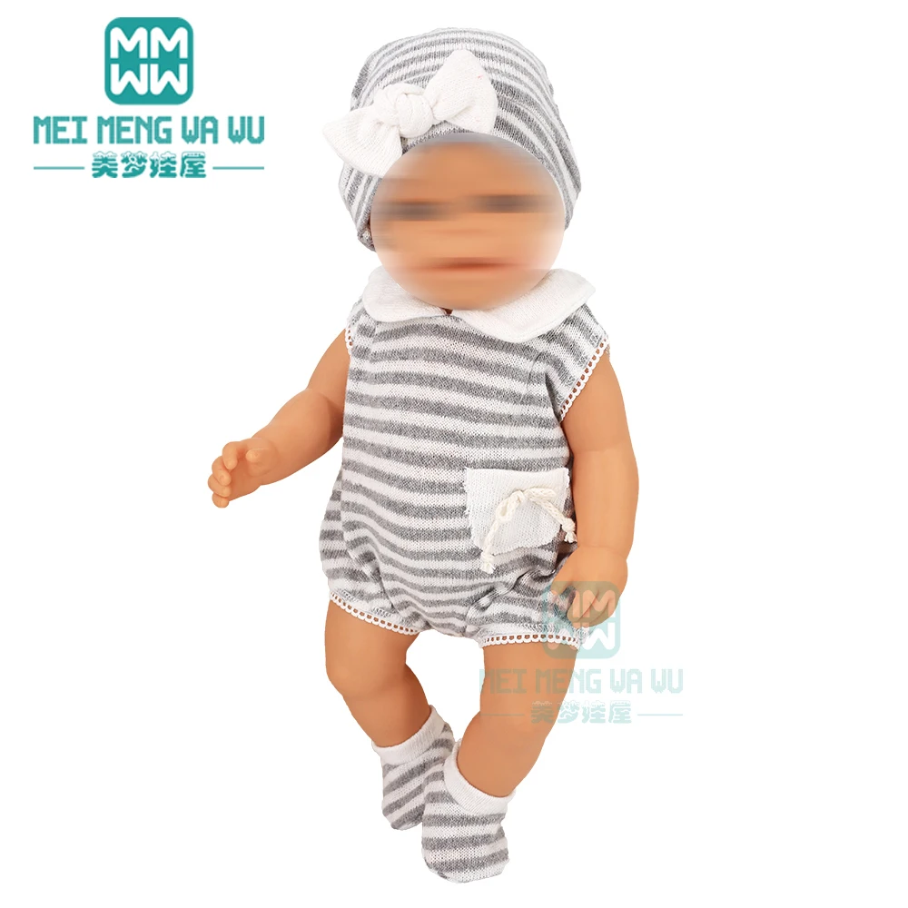 Clothes for Doll Fit 40cm New Born Doll Accessories Soft Piece Crawling Clothes