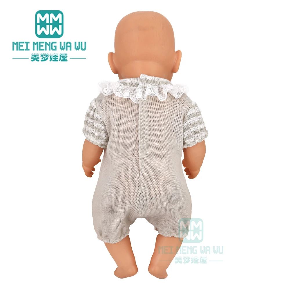 Clothes for Doll Fit 40cm New Born Doll Accessories Soft Piece Crawling Clothes