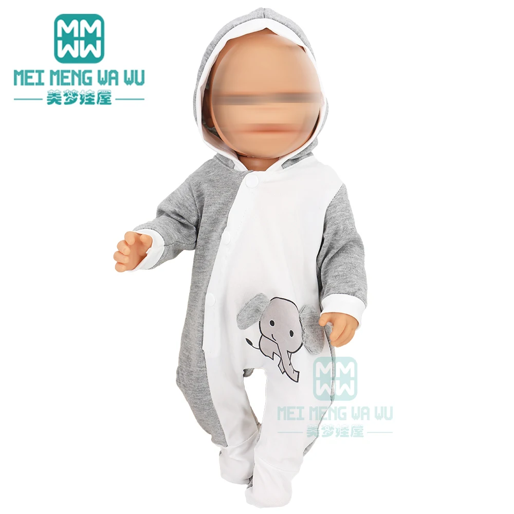 Clothes for Doll Fit 40cm New Born Doll Accessories Soft Piece Crawling Clothes