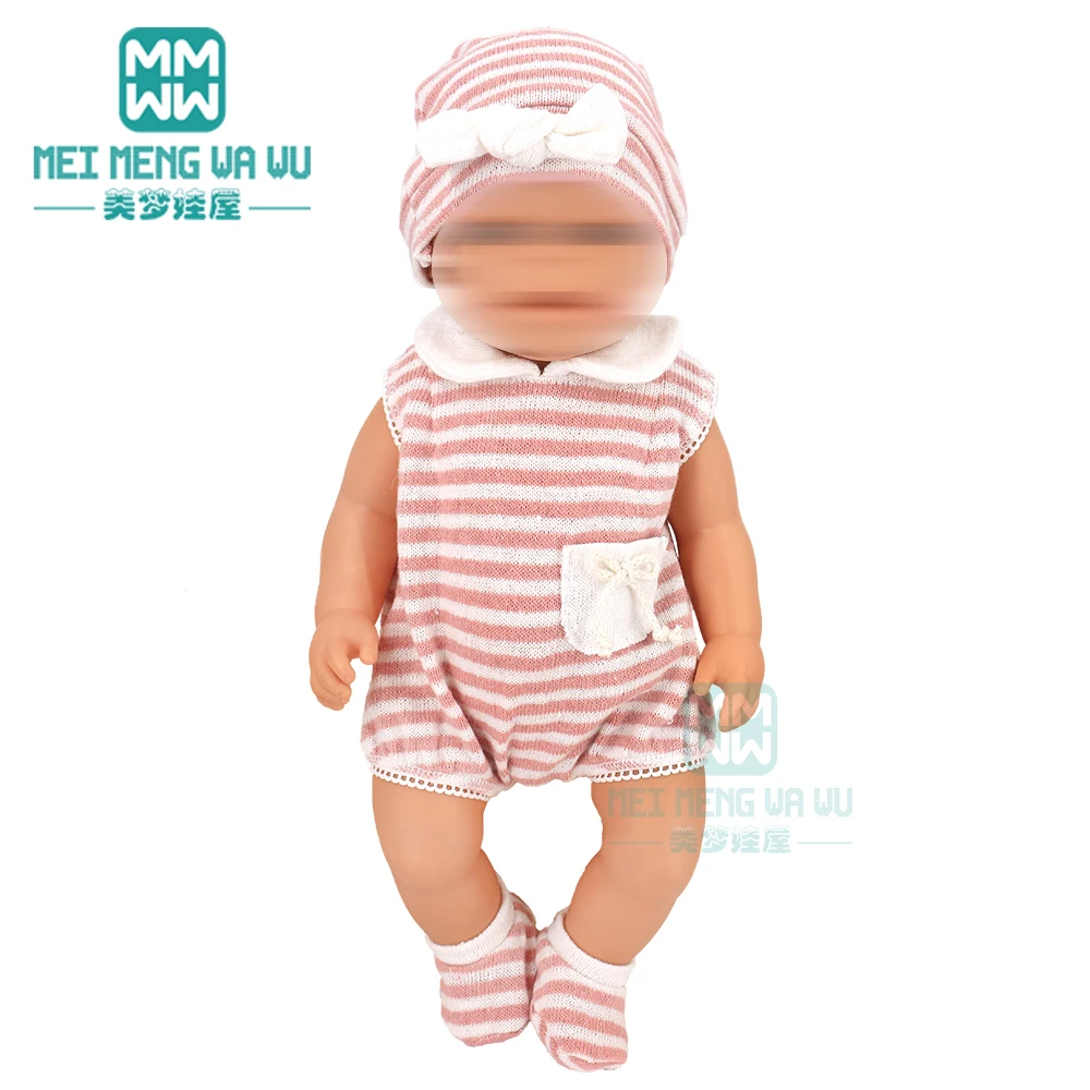Clothes for Doll Fit 40cm New Born Doll Accessories Soft Piece Crawling Clothes