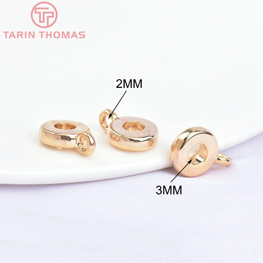 (2350)20PCS 8x11MM 24K Gold Color Plated Brass Charms Pendants Connector High Quality Diy Jewelry Accessories