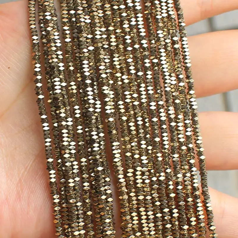 Natural Hematite Plated color Faceted Rectanger1x2/2x3/2x4mm Loose beads,For DIYJewelry making! Mixed wholesale for all items !