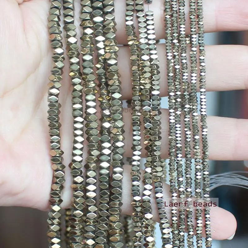Natural Hematite Plated color Faceted Rectanger1x2/2x3/2x4mm Loose beads,For DIYJewelry making! Mixed wholesale for all items !