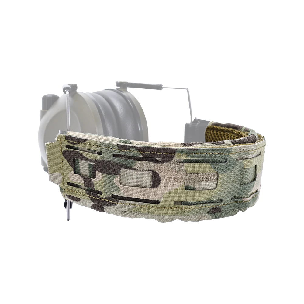 Tactical Headset Cover With D-Buckle Hanger MOLLE Universal Headset Cover Camouflage Durable Headset Cloth Hunting Shooting