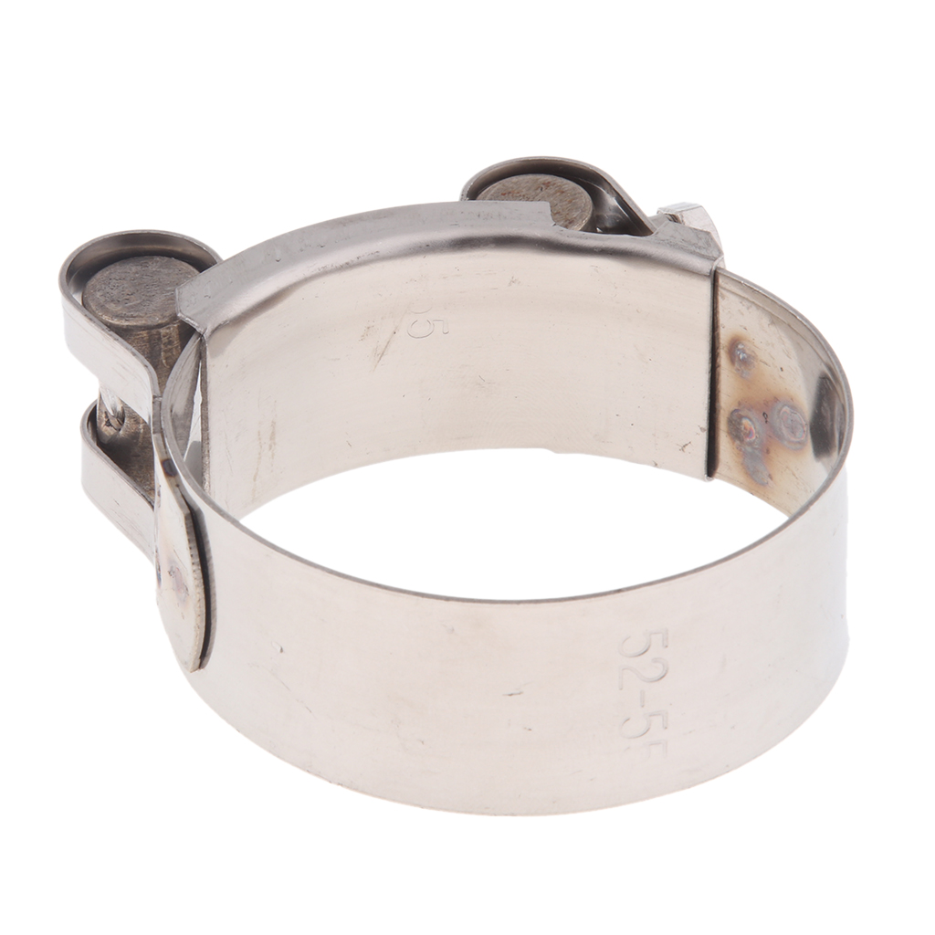 Motorcycle Exhaust Pipe Clamps Clip Fit Size 32-35 / 36-39 / 40-43 / 44-47 / 48-51 / 52-55mm Stainless Steel Exhaust Clamp