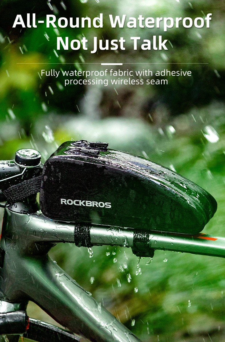 ROCKBROS Bike Bag Bicycle Panniers Frame Top Front Tube Waterproof Bag Cycling MTB Road Bag Storage Bicycle Accessories