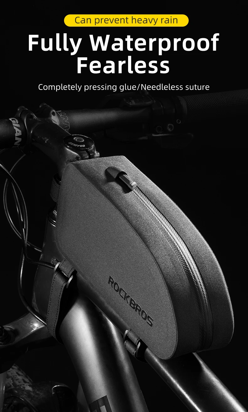 ROCKBROS Bike Bag Bicycle Panniers Frame Top Front Tube Waterproof Bag Cycling MTB Road Bag Storage Bicycle Accessories