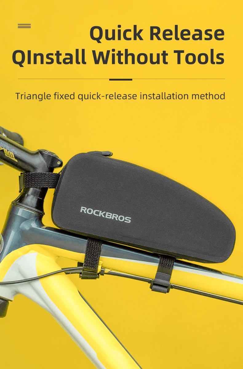 ROCKBROS Bike Bag Bicycle Panniers Frame Top Front Tube Waterproof Bag Cycling MTB Road Bag Storage Bicycle Accessories