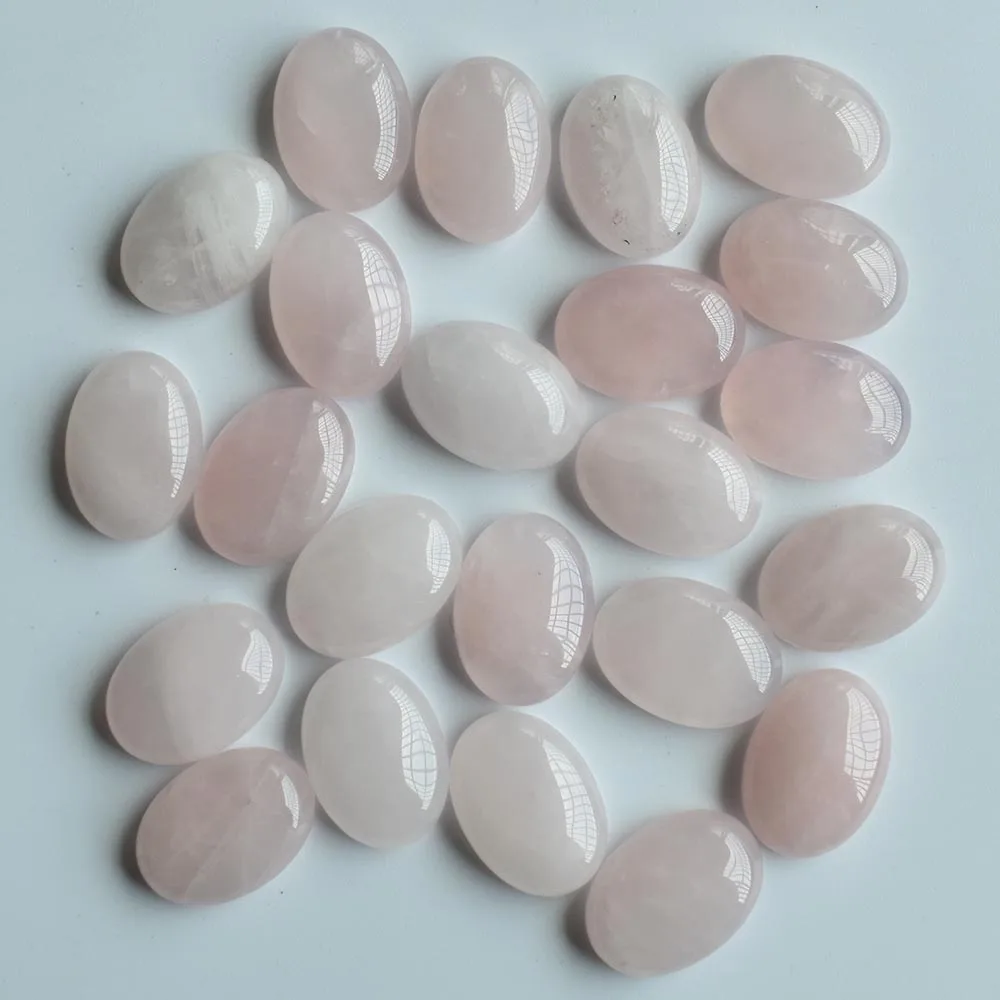 Wholesale high quality natural pink quartz stone Oval cabochon beads for jewelry Accessories making free shipping