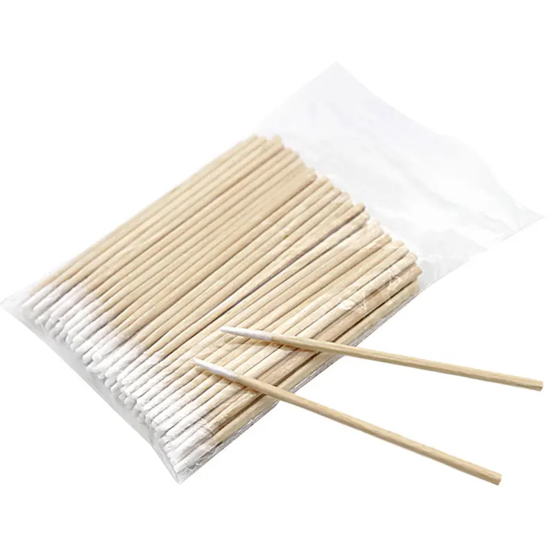 100/300/500pcs Wood Cotton Swab Cosmetics Permanent Makeup Ear Clean Sticks Buds Micro Brushes Eyelash Glue Removing Tool