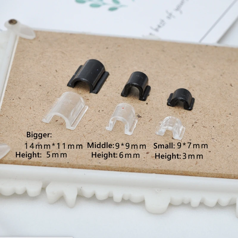 100pcs Rubber Bow Band Base Cabochons Connector For DIY Needlework Elastic Hair Bow Hairpin Jewelry Accessories Making Supplies