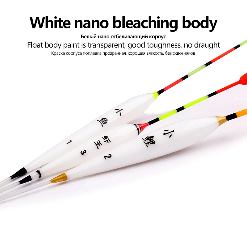 10PCS Floats Nano Bobber+10 Buoy Tubes+1 Bag Hooks River Lake Fishing Fresh Water Pesca Ice Fishing Tools Tackles Accessories