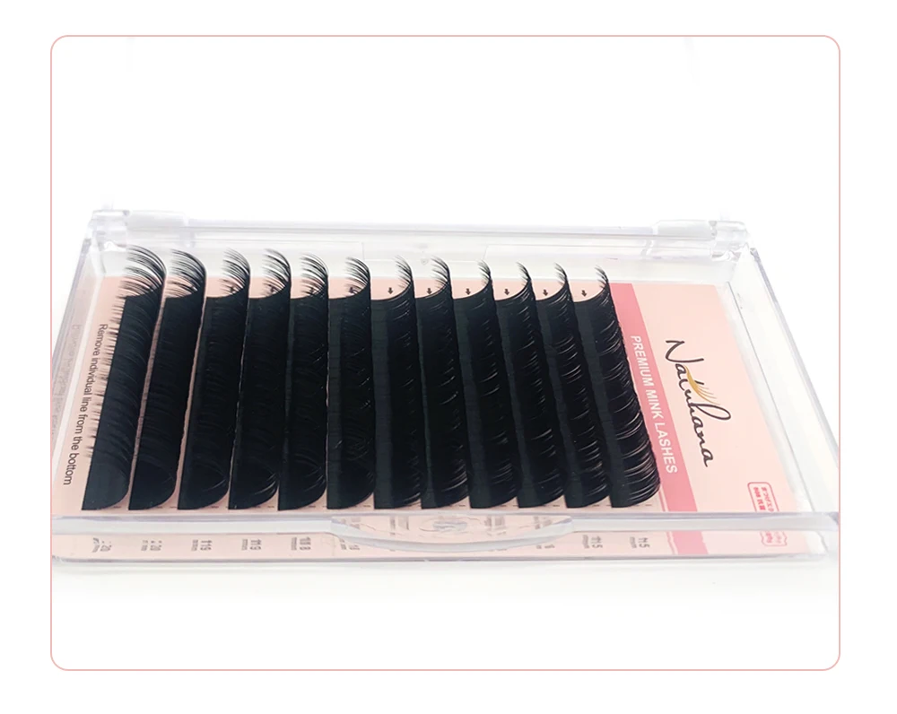 NATUHANA 8-25mm Super Long Length Eyelash Extension Korean PBT False Mink Eyelashes Individual Synthetic Silk Fake Lashes Cilios
