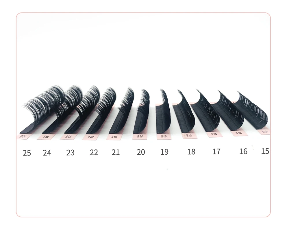 NATUHANA 8-25mm Super Long Length Eyelash Extension Korean PBT False Mink Eyelashes Individual Synthetic Silk Fake Lashes Cilios