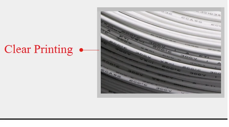 1M/5M UL1332 PTFE Wire 30/28/26/24/22/20/18/16/14/13/12/10 AWG FEP Insulated High Temperature Electron Cable For 3D Printer