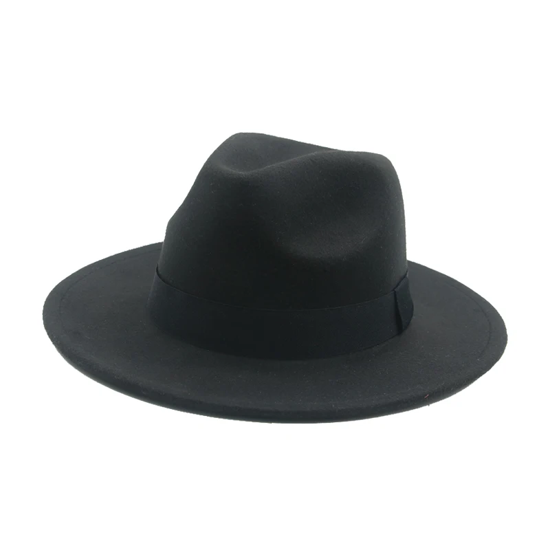 Fedora Hat Women Winter Hats for Women Ribbon Band Men's Hat Wide Brim Classic Beige Wedding Church Bowler New Cap Chapeau Femme