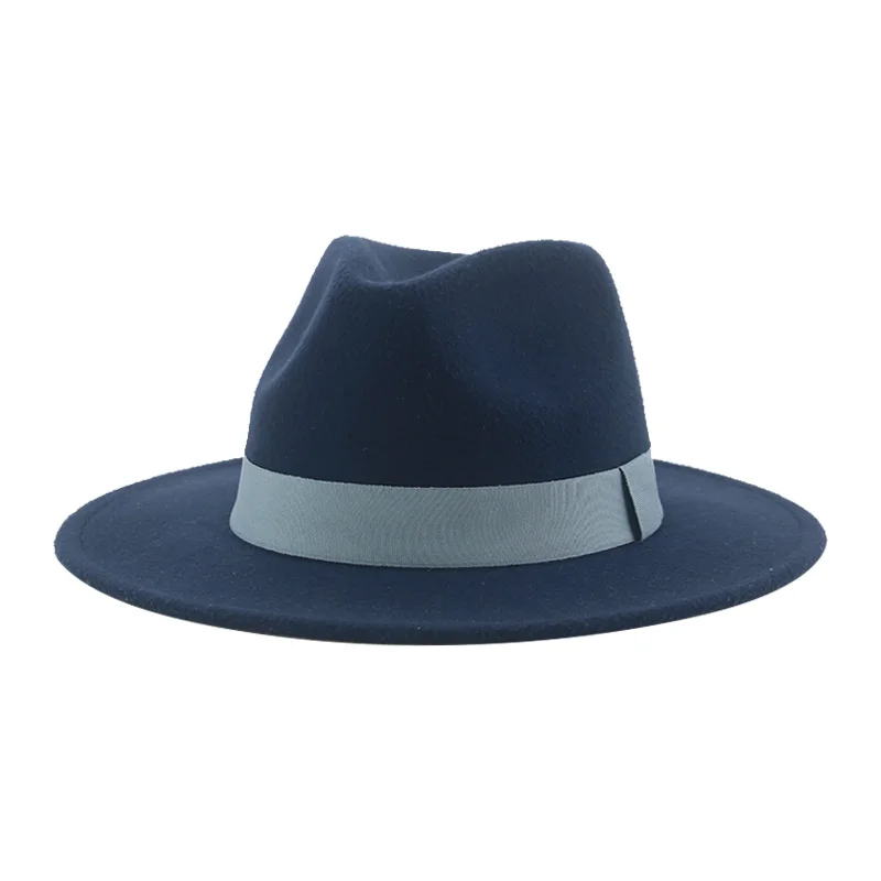 Fedora Hat Women Winter Hats for Women Ribbon Band Men's Hat Wide Brim Classic Beige Wedding Church Bowler New Cap Chapeau Femme