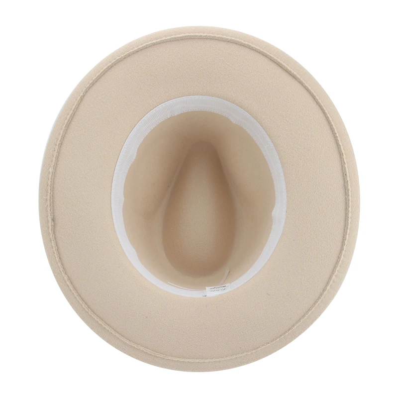 Fedora Hat Women Winter Hats for Women Ribbon Band Men's Hat Wide Brim Classic Beige Wedding Church Bowler New Cap Chapeau Femme