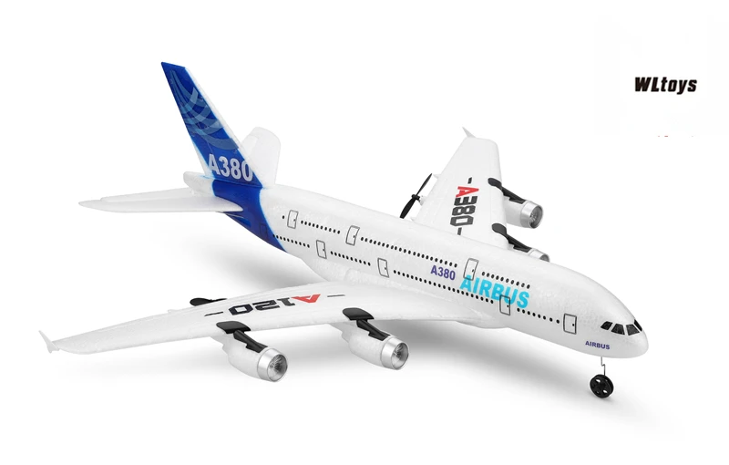 Top WLtoys Airbus A380 Airplane Toys 2.4G 3Ch RC Airplane Fixed Wing Outdoor Flying Toys Drone A120-A380 RC Plane Toys For Adult